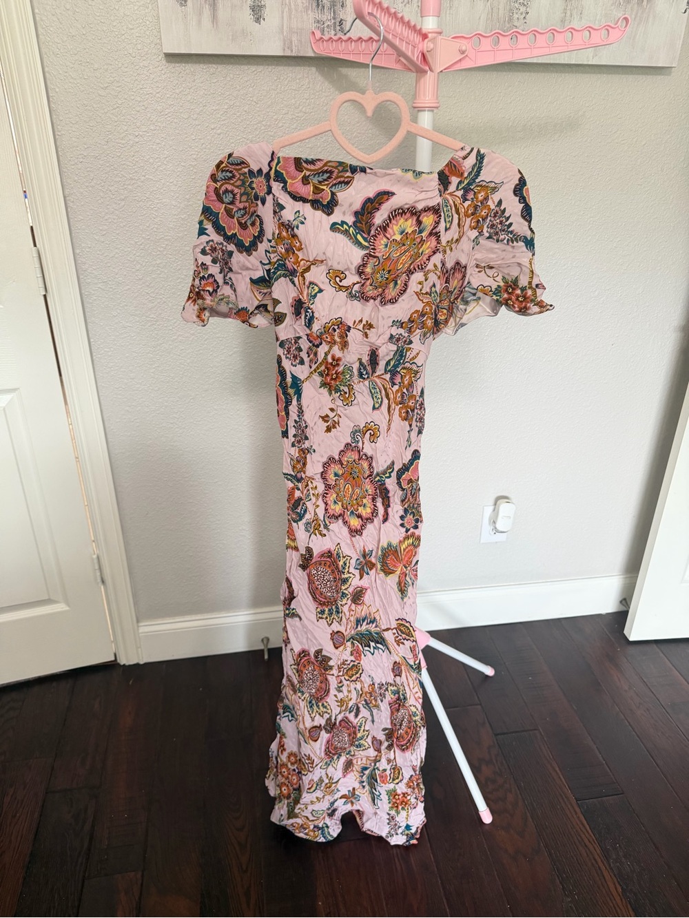 Kachel Floral Pink Off-Shoulder Maxi Dress